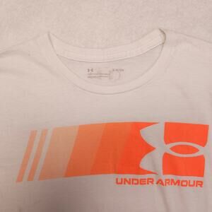 Under Armour Casual Crew Neck Short Sleeve Graphic T Shirt Mens Size S White